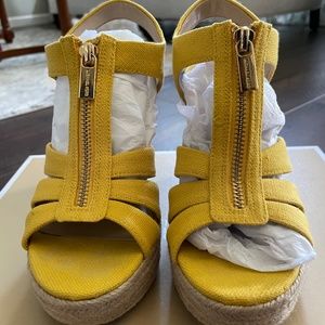 Michael Kors yellow wedges
